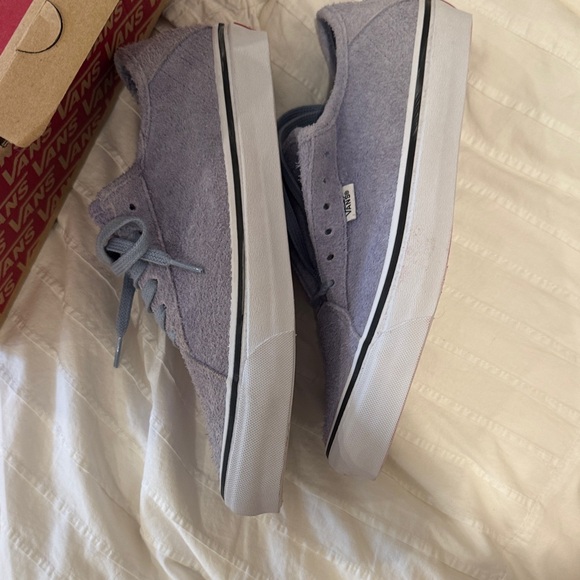 Vans Gray Suede Sneakers, Diamo Hairy Suede Lavender Lu - Picture 4 of 8